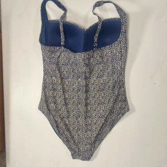 NIP TUCK Nautical Foil Joanne One Piece Multi-Cup Swimsuit Size 10 Navy & Gold - Picture 5 of 8